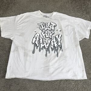 On The Low Shirt Mens 5XL White Just Fly Away Drip Graphic Tee Top Big Tall
